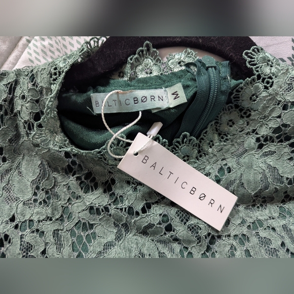 NWT Karina Baltic Born Green Lace Dress in Size Medium - Picture 5 of 8